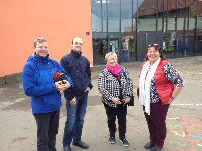 Informationen aus erster Hand (v.r.n.l): B. Bergmann, B. Kaiser-Witz, T. Rödding und T. Geismann