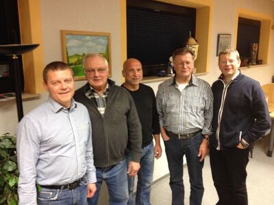 Der neue alte Vorstand (v.l.) N. Thiele, H. Linke, S. Frank, K. Gödecke und T. Geismann