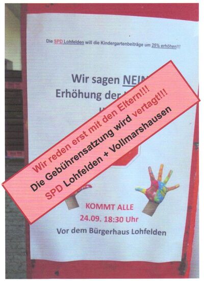 Gebührensatzung wird vertagt