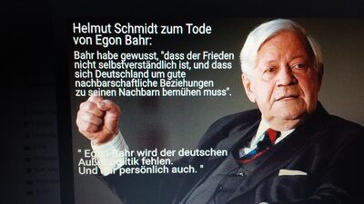 Trauer um Egon Bahr