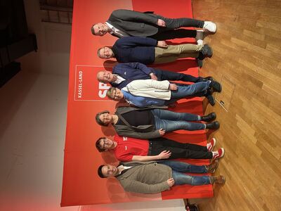 (v.l.) Olli Ulloth, Benni Schramm, Katja Geismann, Brigitte und Bernd Hirdes, Tobias Geismann & Daniel Bettermann